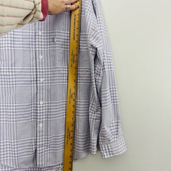 Levi’s Silver Label Purple Plaid Long Sleeve Button Up Shirt Men’s Size L - Picture 4 of 6